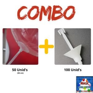 Combo Varetas Bubbles 50 cm 50 unidades + 100 varetas cristal